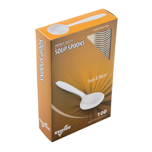 inner box of Heavy Champagne Polystyrene Soupspoons