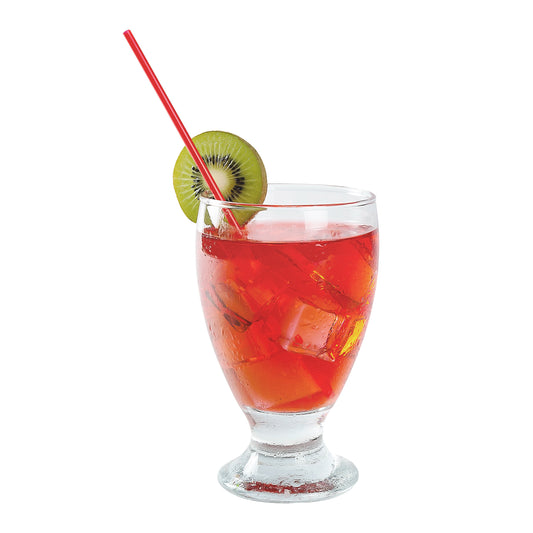 7" Red Poly Wrapped Stirrers in Beverage