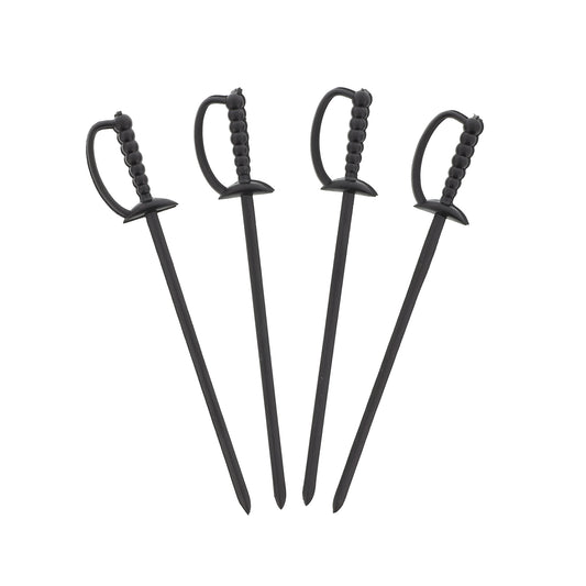 3.25" Black Plastic Sword Picks