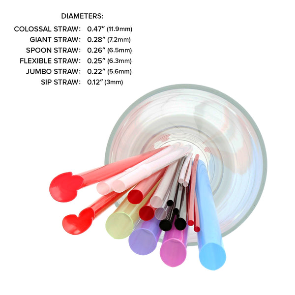 CiboWares Straw Options and Sizes