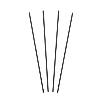 Choice 7 1/2 Black Unwrapped Coffee Stirrer / Sip Straw - 10000/Case