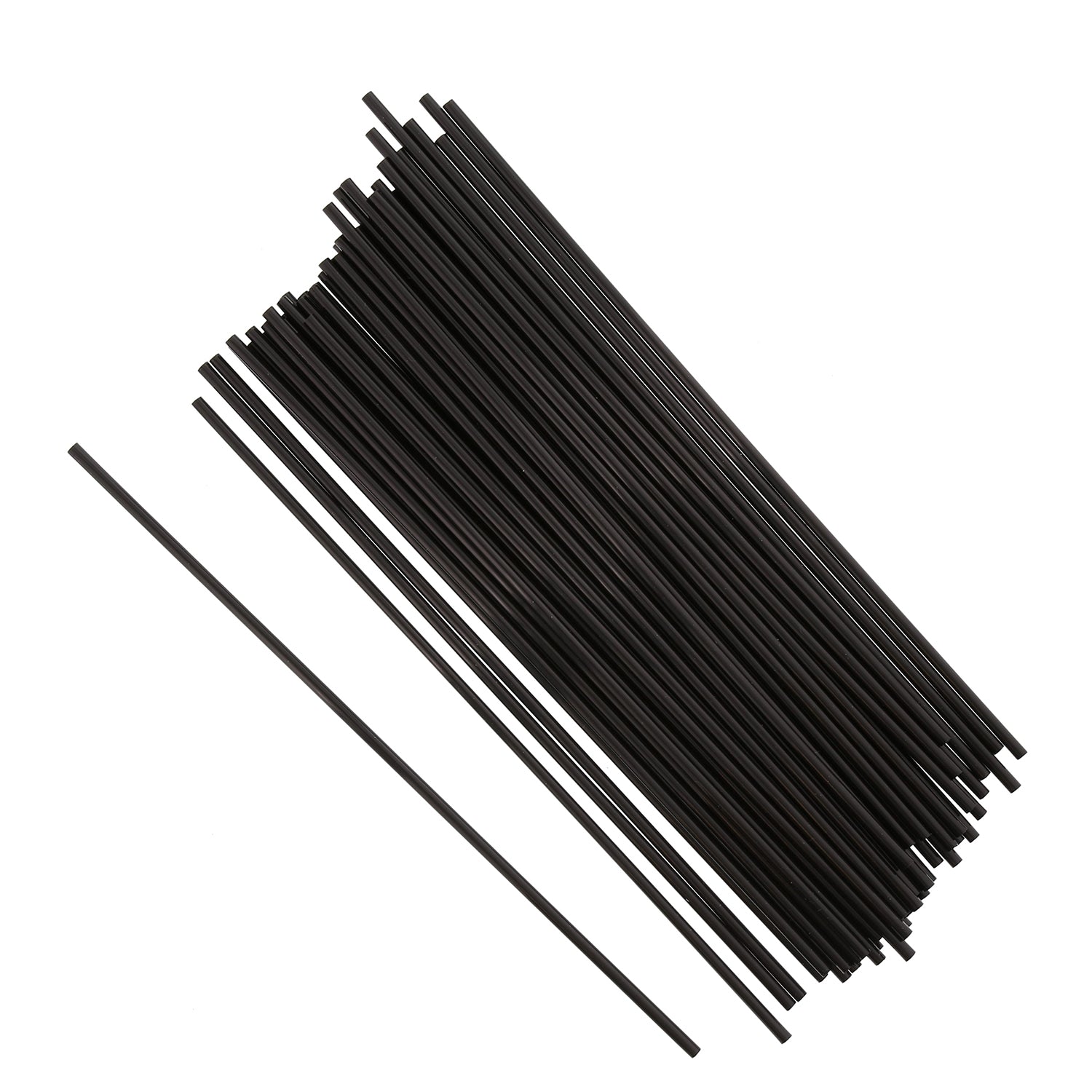 7.5" Black Sip Straws
