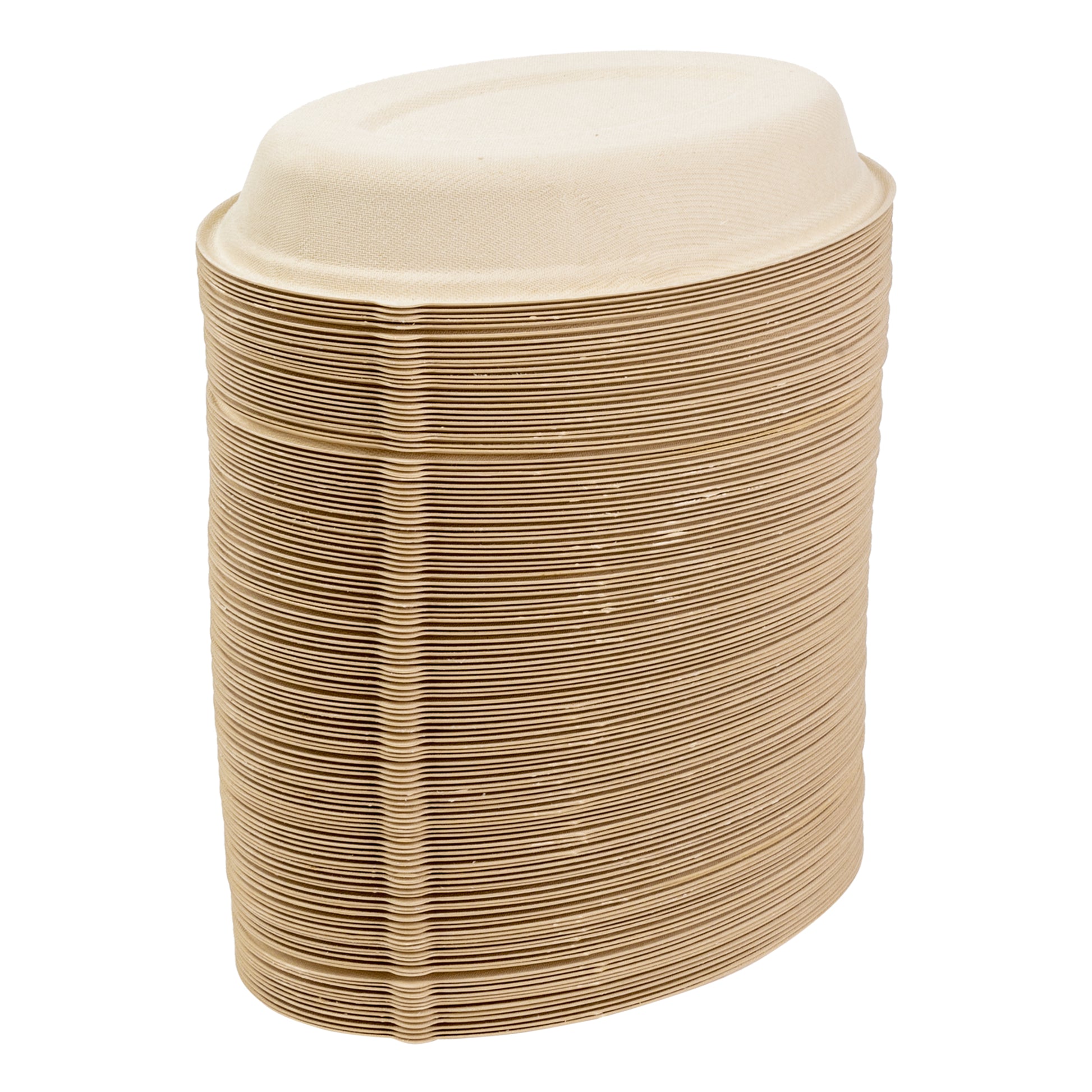 stack of No PFAS added 9" x 6" x 1-3/8" - 24 oz. Oval Bowl