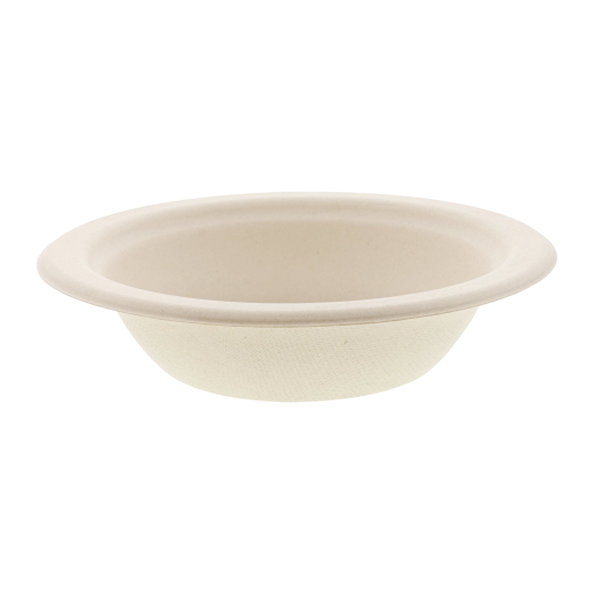 side view of No PFAS added 12 oz. Heavy Molded Fiber Bowls