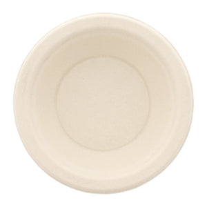 top view of No PFAS added 12 oz. Heavy Molded Fiber Bowls