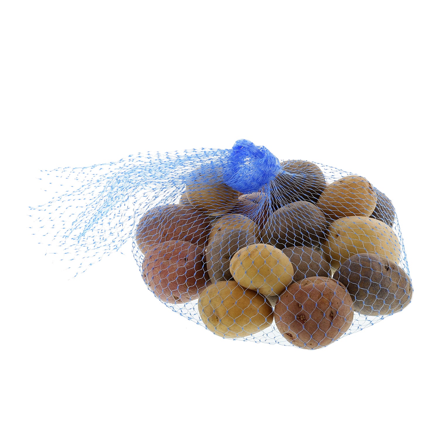 Potatoes in 24" Blue Plastic Mesh Bag