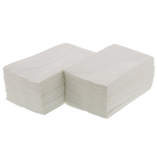 White Dinner Napkins Stacked