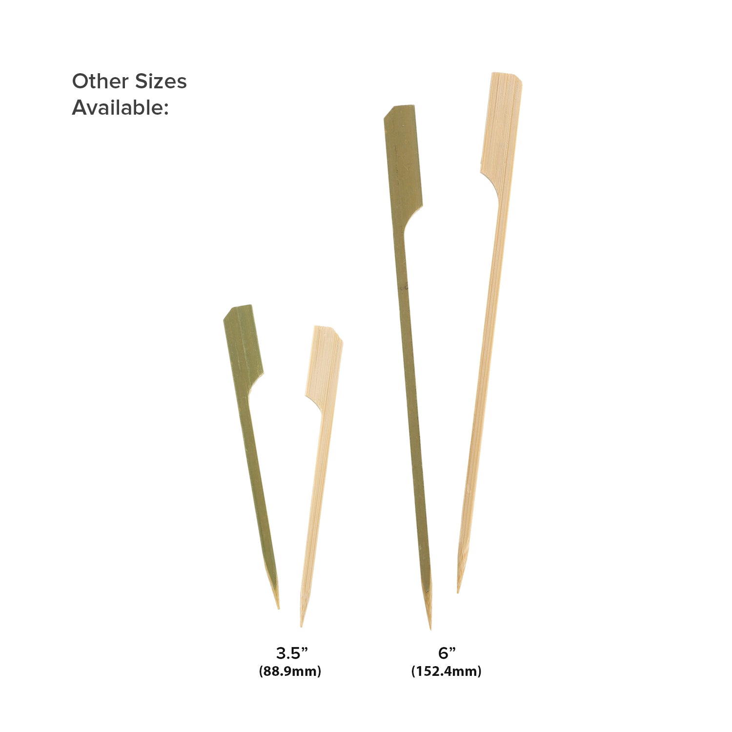 3.5" and 6" Bamboo Paddle Picks