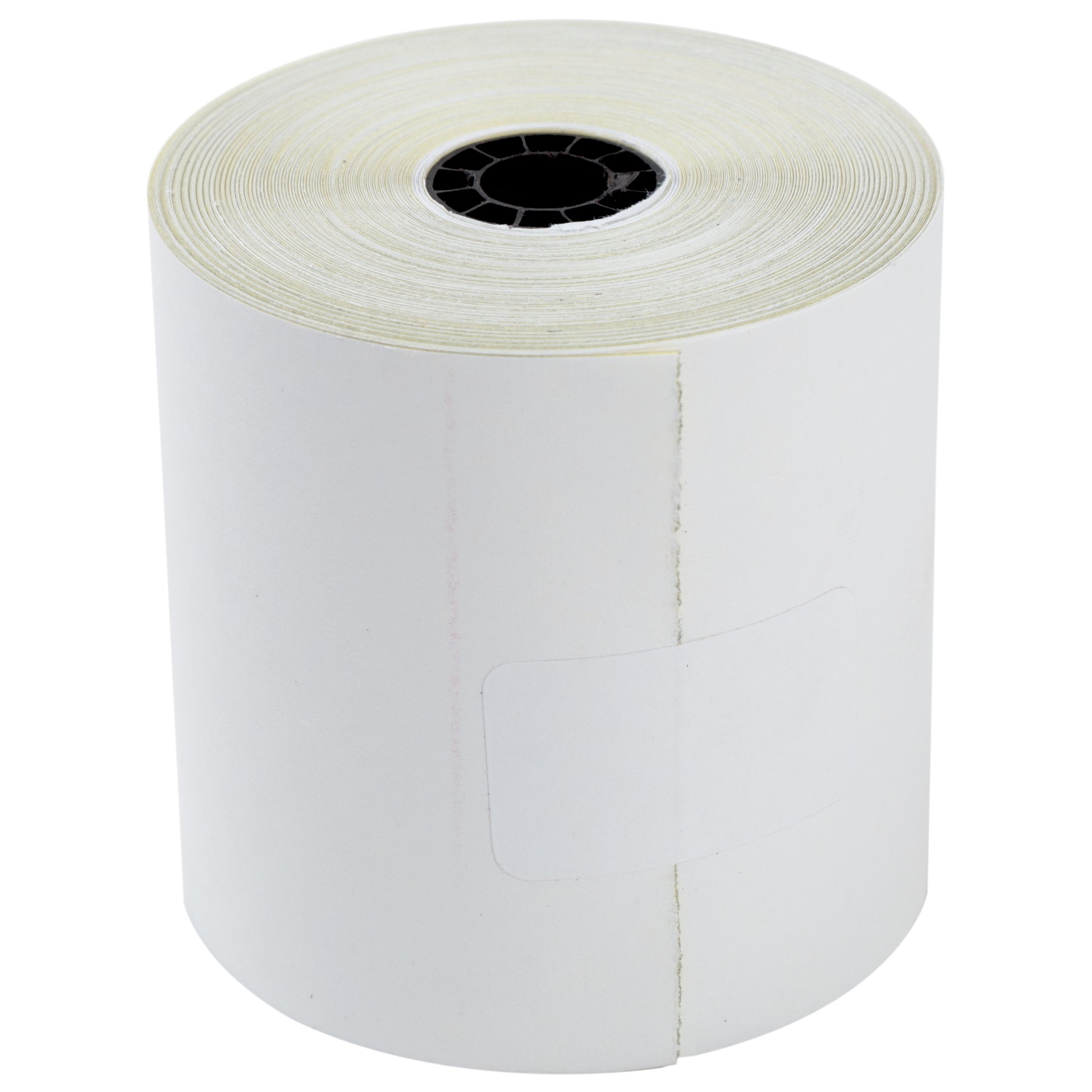 one 3" x 90' 2 ply carbonless paper roll