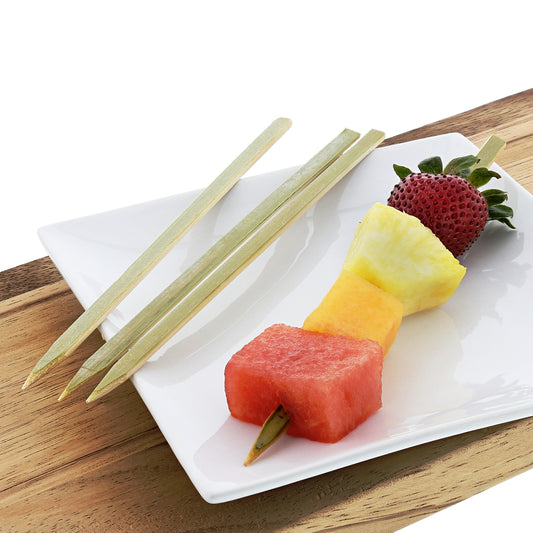 7" Flat Bamboo Skewers with Fruit