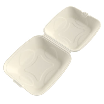 Molded Fiber NPFA Small Hinged Lid Containers 6 x 6 x 3.19, 4