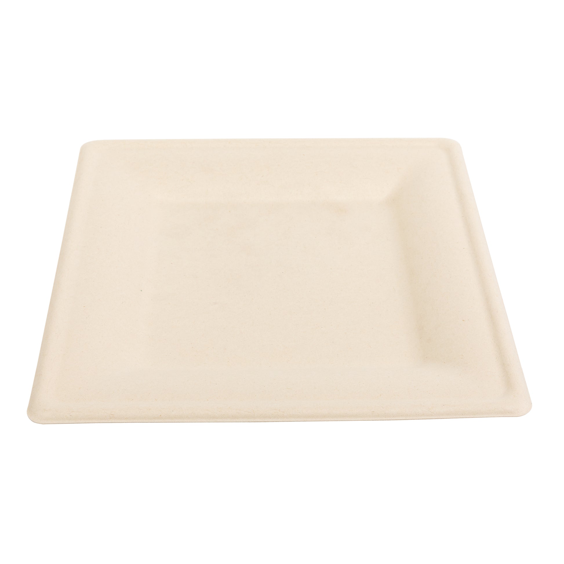 10" square no added pfas molded fiber plate top view