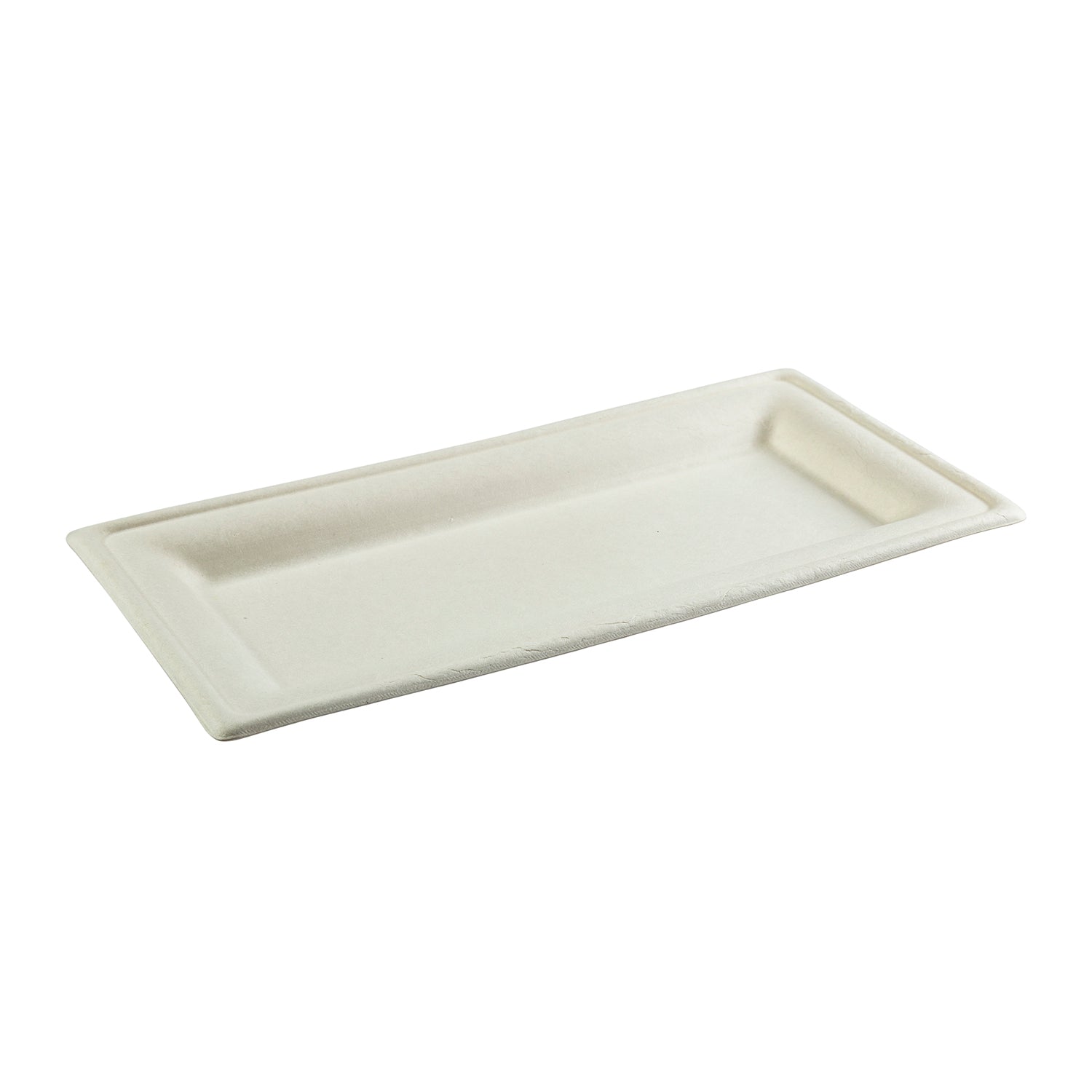 10" x 5" Heavy Molded Rectangle Fiber Plate