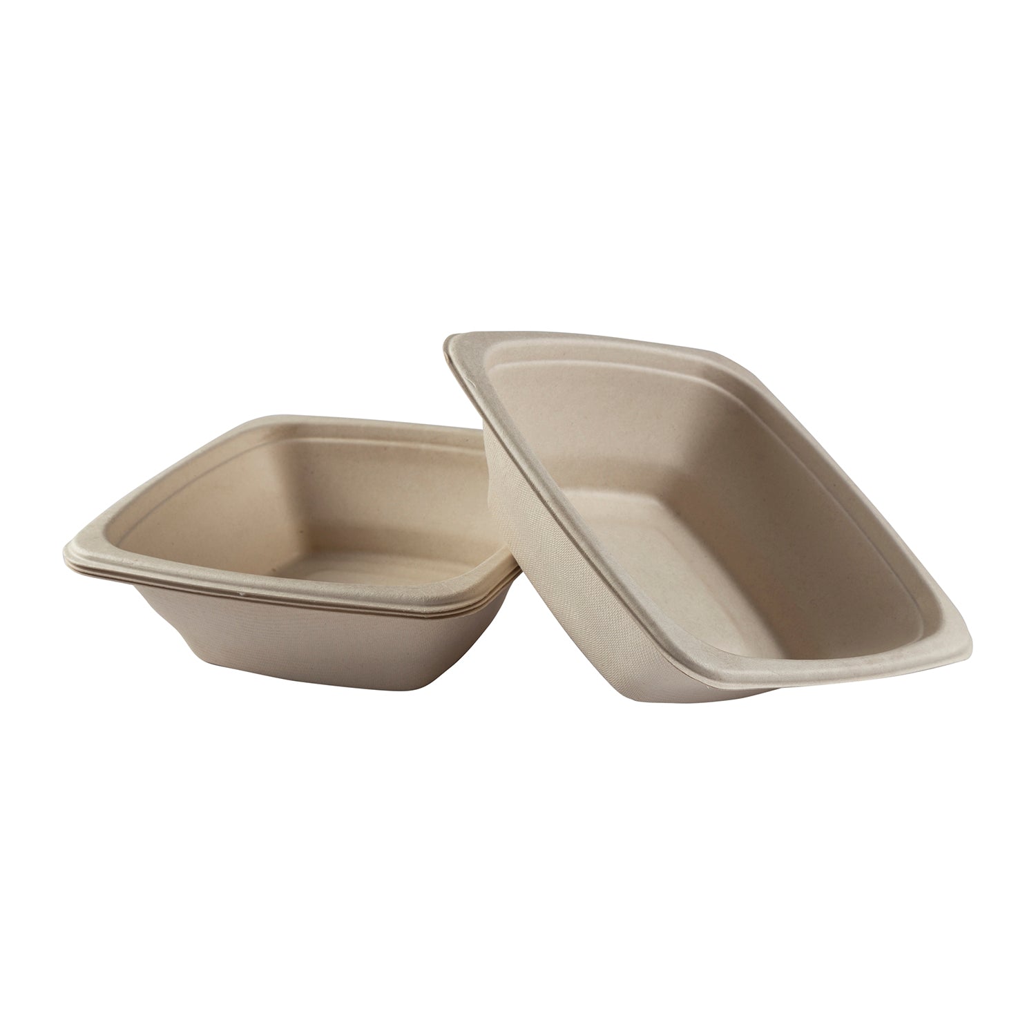 No PFAS added 24 oz. Square Tan Bowls, Case of  300