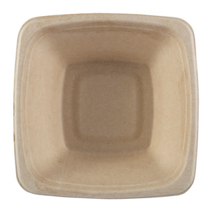 No PFAS added 32 oz. Square Tan Bowls, Case of 300