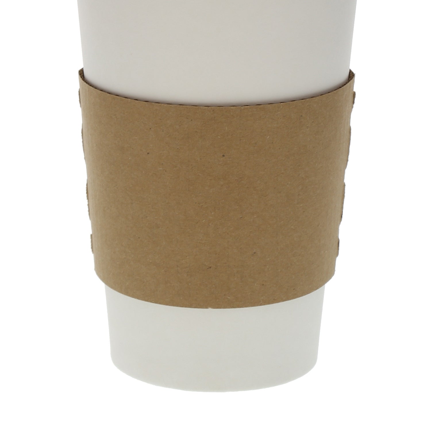 Primeware Kraft Hot Cup Sleeve on Coffee Cup - Close-up