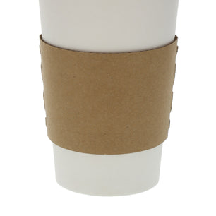 Primeware Kraft Hot Cup Sleeve on Coffee Cup - Close-up