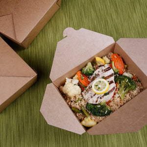 Rice, chicken and veggies in a 7-3/4