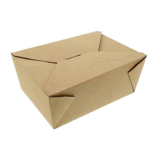 7-3/4" x 5.5" x 3.5" Kraft Folded Takeout Box