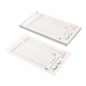 White Guest Checks-1 Part Booked