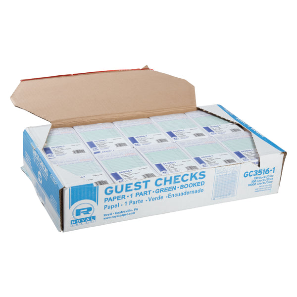 open case of Green Guest Check-1 Part Booked