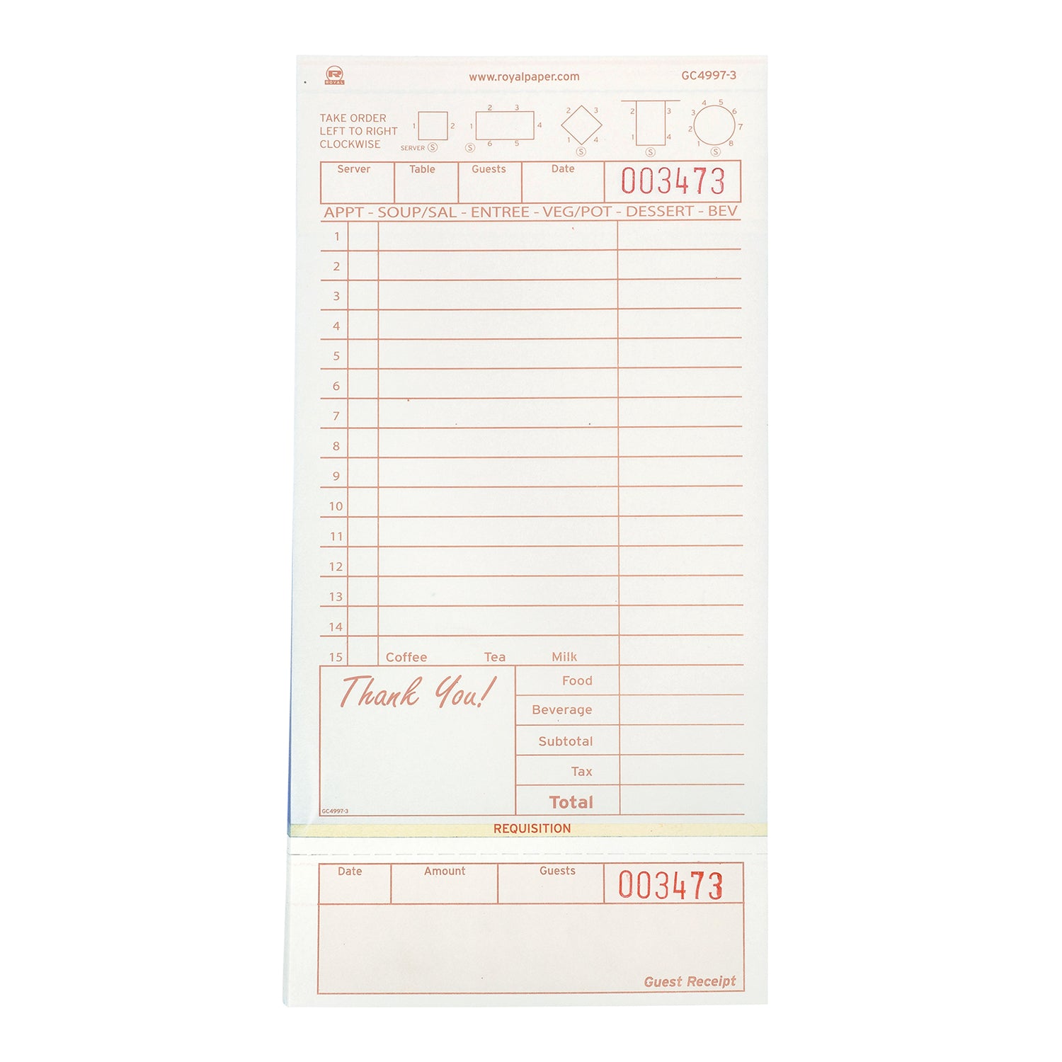 Guest Checks | Restaurant Guest Checks | Restaurant Order Pads