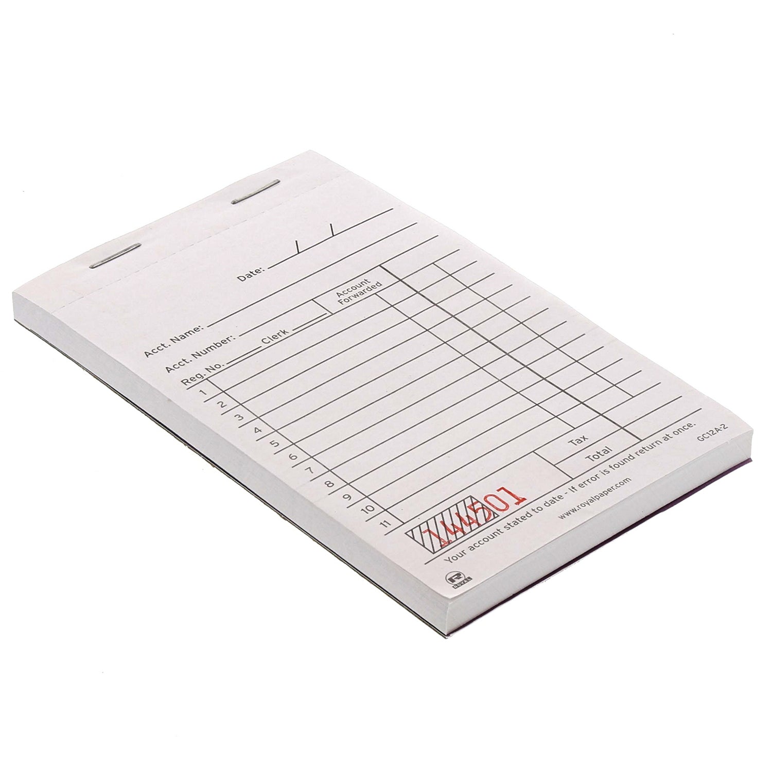 White Carbon Sales Book-2 Part Booked