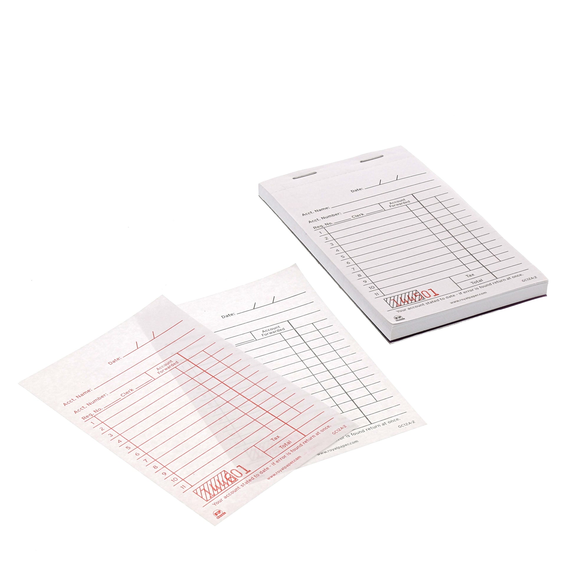 White Carbon Sales Books-2 Part Booked Business and Customer Copy