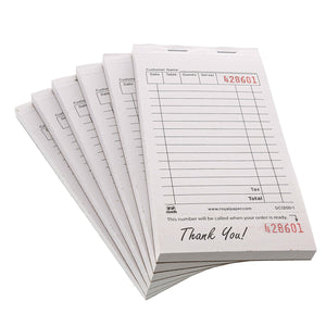 White Guest Checks-1 Part Booked Stacked