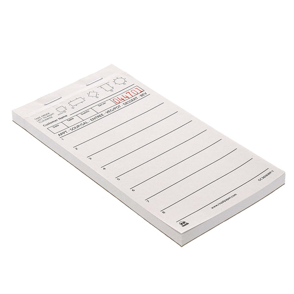 White Server Pad Paper-1 Part Booked