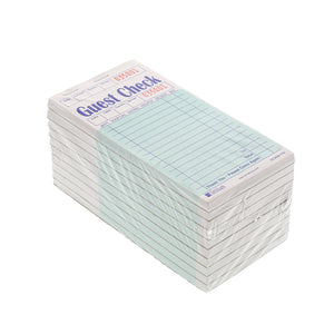 Green Guest Checks-1 Part Booked Package