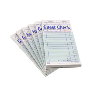 Green Guest Checks-1 Part Booked Stacked