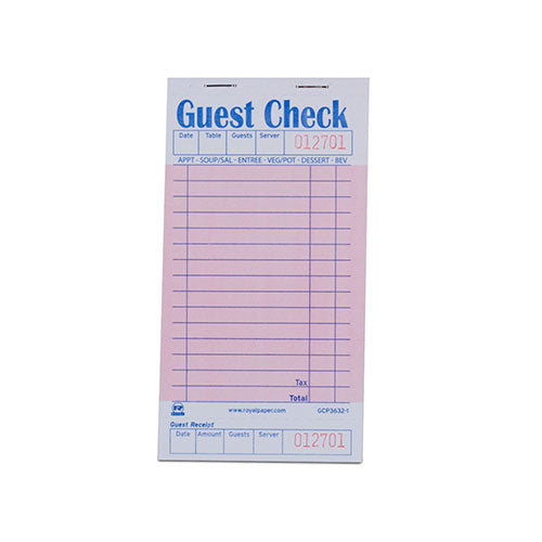 Pink Guest Check-1 Part Booked