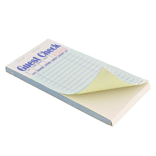 Green Carbonless Guest Check-2 Part Booked