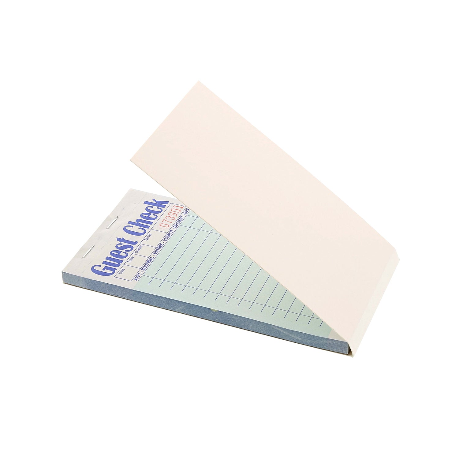 Green Carbonless Guest Check-2 Part Booked