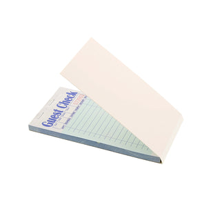 Green Carbonless Guest Check-2 Part Booked
