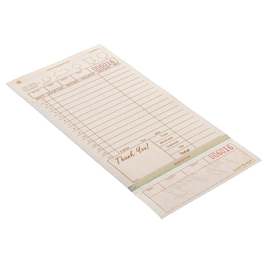 Tan Carbonless Guest Check-3 Part Loose