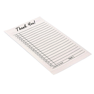 Green Carbonless Guest Check-2 Part Loose