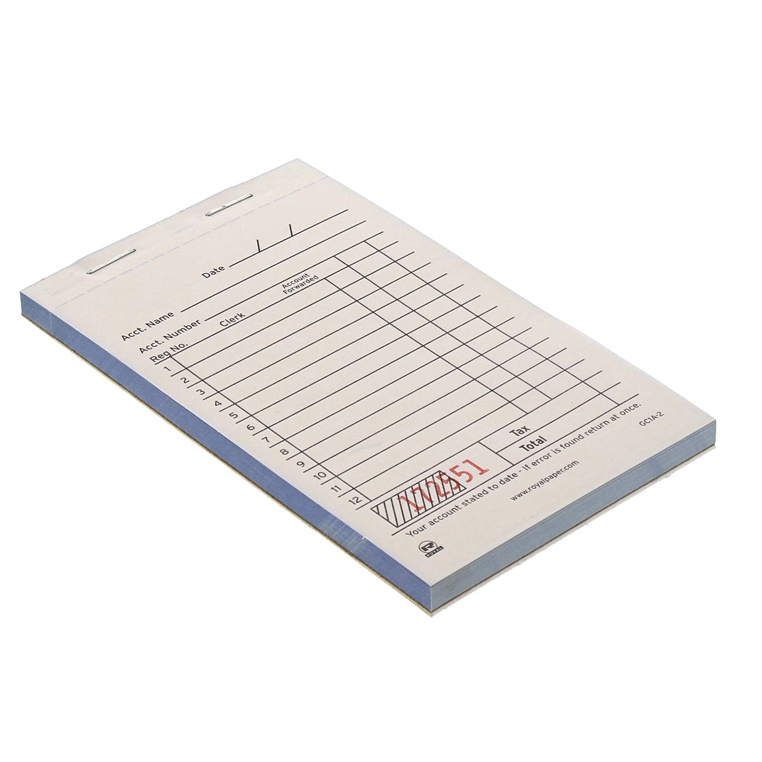 White Carbonless Sales Books-2 Part Booked