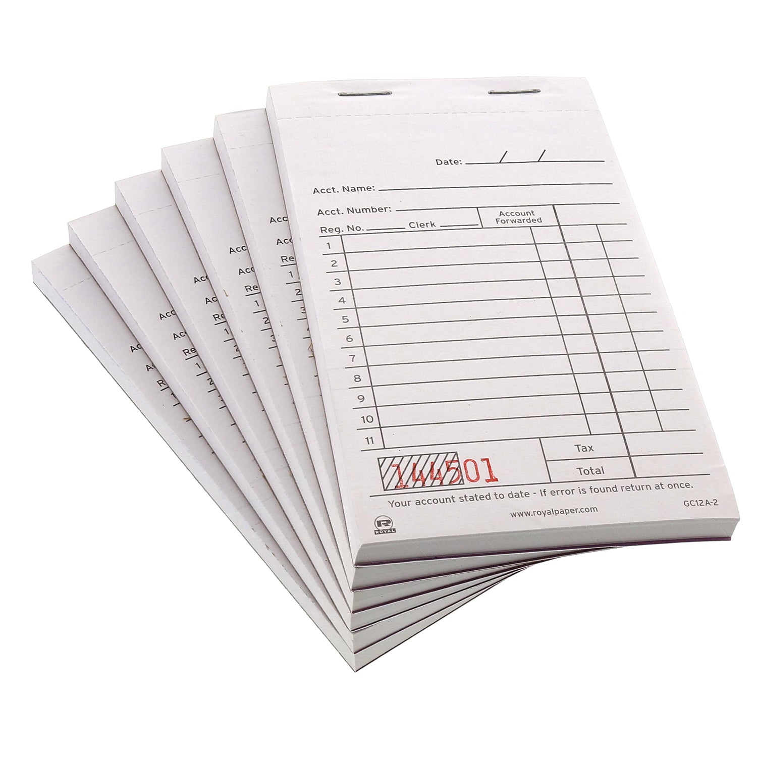White Carbonless Sales Books-2 Part Booked Stacked