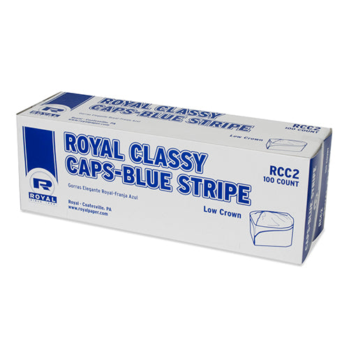 Blue Stripe Classy Cap, Package of 100