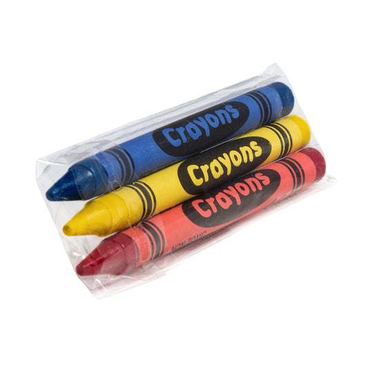 3-Color Pack Cello Wrapped Crayons