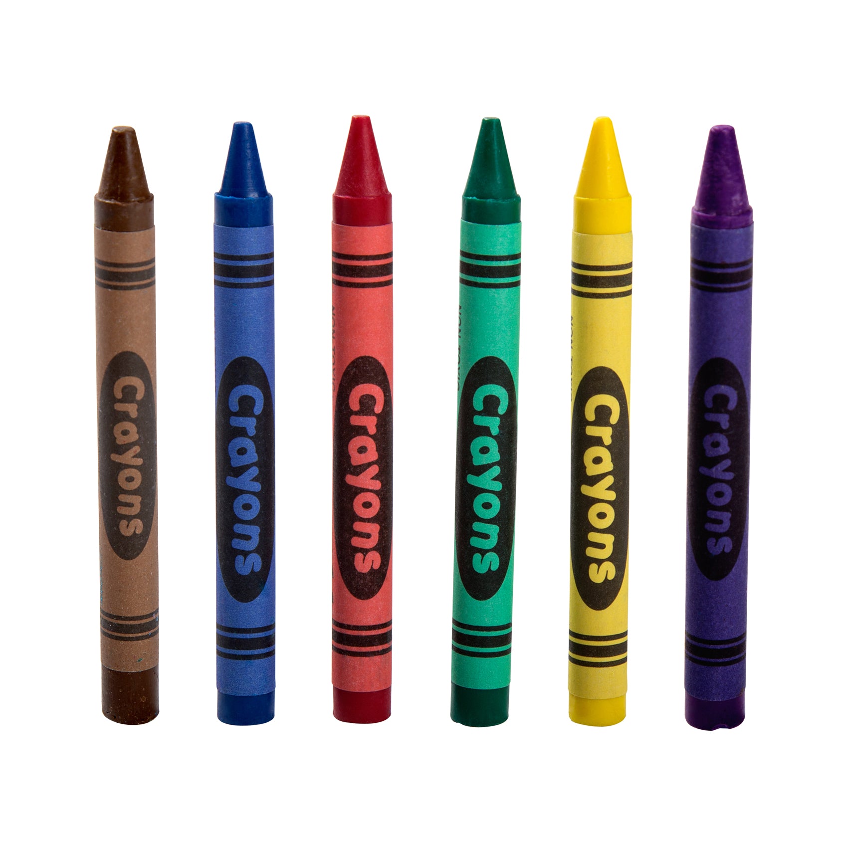 6-Color Bulk Crayons - Included Colors