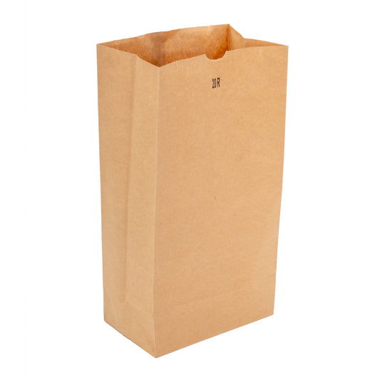 20# Kraft Paper Grocery Bags, Case of 500