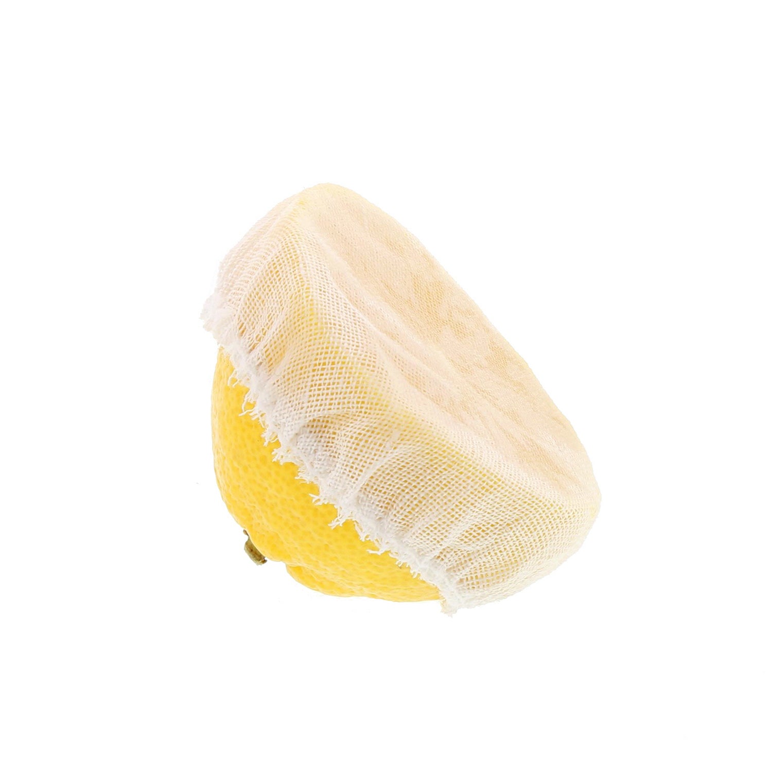 White Lemon Wedge Bag on Lemon Half