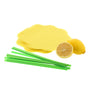 Flat Yellow Lemon Wraps with Green Ribbons