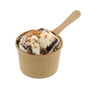 8 oz Kraft Paper Food Container with Ice Cream and Wooden Spoon