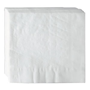16.5" x 16.5" 1 Ply White Napkins