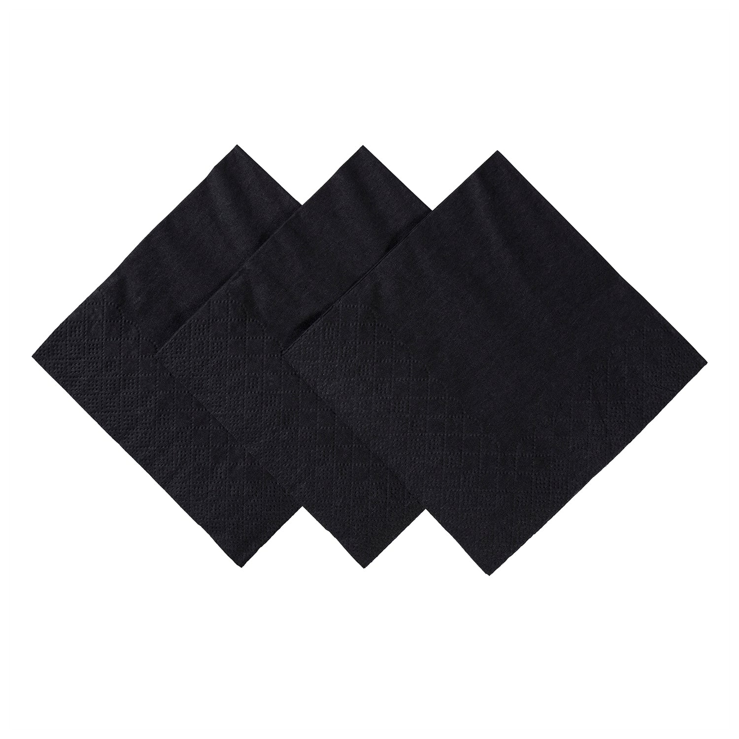 9.5" x 9.5" Black Beverage Napkins