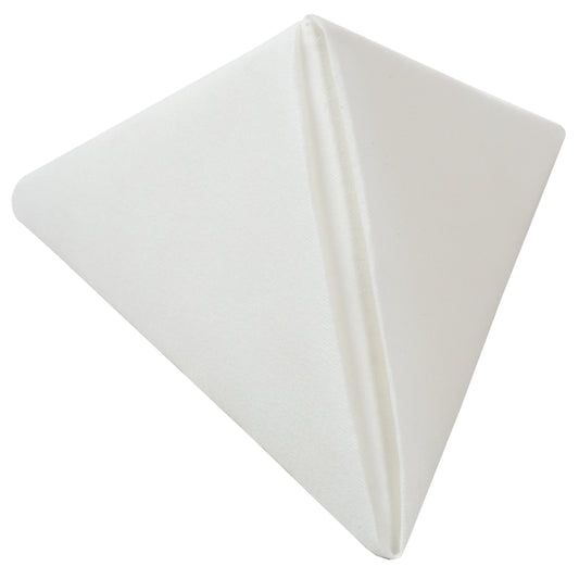 15" x 16" 1 Ply White Airlaid Napkin in a pyramid fold